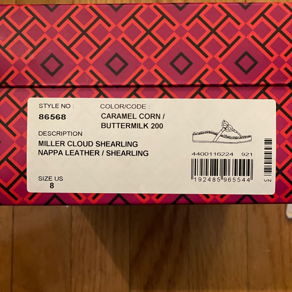 TORY BURCH Miller Cloud Shearling Sandals - Women’s Size 8 - New In Box - Picture 8 of 10